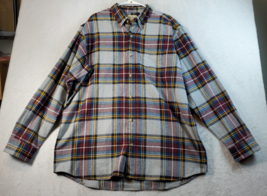 RedHead Shirt Men Size XL Multi Plaid 100% Cotton Long Sleeve Collar Button Down - £12.64 GBP