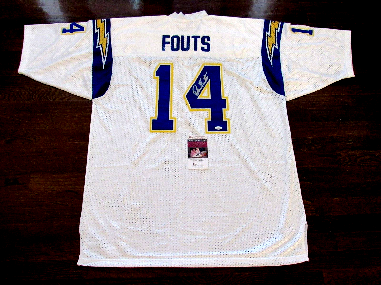 DAN FOUTS SAN DIEGO CHARGER HOF SIGNED AUTO MITCHELL & NESS FOOTBALL JERSEY JSA - £272.55 GBP