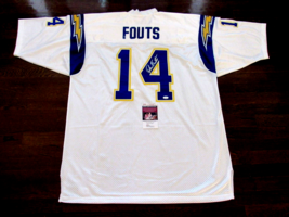 DAN FOUTS SAN DIEGO CHARGER HOF SIGNED AUTO MITCHELL &amp; NESS FOOTBALL JER... - $346.49