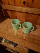 2 Fire King Jadeite Coffee Mugs/Cups Excellent Condition - $65.00