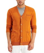 Alfani Mens Solid Pocket Cardigan Pumpkin Latte B4HP - £14.07 GBP+