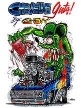 Rat Fink Chevelle, Big Daddy Ed Roth Metal Sign - $56.33 CAD