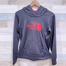 The North Face Fave Pullover Logo Hoodie Sweatshirt Gray Pocket Womens Small - £18.86 GBP