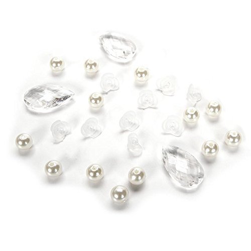 Acrylic Flower Pearl Mix White - $25.94