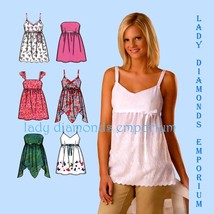 Simplicity 4127 Womens Summer Babydoll Tops Strapless Option size 12 14 ... - $14.95