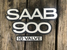 Genuine SAAB 900 16 Valve Rear Hatch Trunk OEM 79-93 Metal Emblem C900 Classic - $77.77
