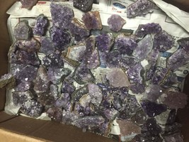 1lb Wholesale Small Amethyst Druzy Crystal Clusters  BEST DEAL - £13.36 GBP