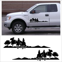 Decal Kit Cowboy Trail Rider For Farm Stable Truck Or Horse Trailer Black - £19.50 GBP