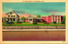 St Luke Hospital Middleboro Massachusetts MA UNP Linen Postcard D12 - £2.37 GBP