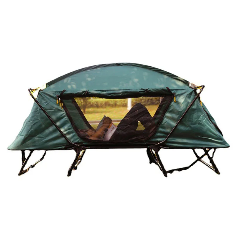 Door camping 1 person tenda double layer waterproof oxford other tent foldable bed tent thumb200