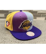 New Mitchell &amp; Ness LA Lakers NBA 75th Anniversary Pinwheel Snapback Hat... - £21.50 GBP