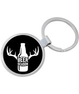 Beer Season Antlers Keychain - Includes 1.25 Inch Loop for Keys or Backpack - $14.73 CAD
