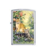 Zippo Lighter - Linda Picken Purrfect (Cats) Satin Chrome - 852734 - $39.60 CAD