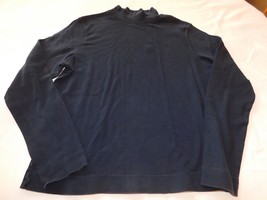Kate Hill Women&#39;s Ladies Long Sleeve Shirt Top Pima Cotton Size L large Navy Blu - £12.26 GBP