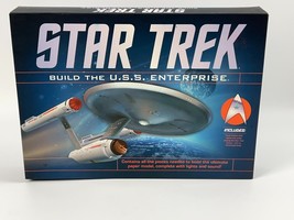 New Star Trek Build The U.S.S. Enterprise Detailed Paper Model Lights Co... - £16.57 GBP