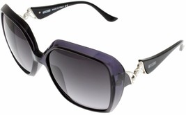 Moschino Sunglasses Women Black Transparent Fashion Rectangular MO600 01 B01 - £59.03 GBP