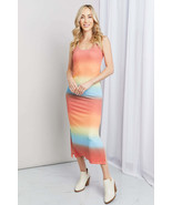 Zenana Gradient Sleeveless Slit Midi Dress - £20.28 GBP