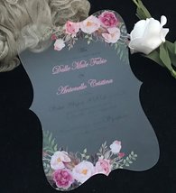 Acrylic Wedding Laser Cut Invitations,10pcs Custom Acrylic Graduation Invitation - £14.94 GBP+