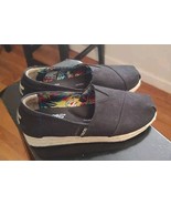 Bobs from Skechers Shoes Womens 9 Espadrilles Black Fabric Slip On Wedge... - $18.21 CAD