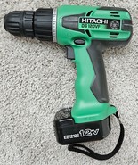 Hitachi DS 12DVF 12V 3/8" Cordless Drill w/ Case 2 Batteries Charger Light WORKS - $37.04