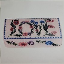 Love Stamp Floral Needlepoint Kit Smithsonian Institution Brick Cover Mu... - £37.99 GBP