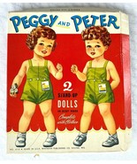 Peggy and Peter 2 Stand up Dolls-Clothes have been cut out-Some extras - £26.08 GBP