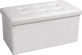 Cosyland Ottoman Bench With Storage - 30X15X15In Folding Leather Ottoman, - $59.99