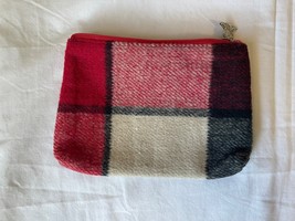 Vintage Priminter Women&#39;s Red Plaided Pouch - e126 - $4.36