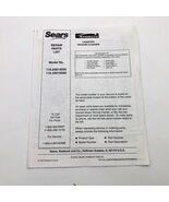 Sears Kenmore Parts List Canister Vacuum Cleaner &amp; Manual for Power-Mate Jr - €11,04 EUR