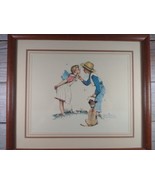 Norman Rockwell Beguiling Buttercup Vintage Art Wood Framed Picture Prin... - £14.85 GBP