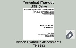 John Deere Horicon Hydraulic Attachments Technical Manual TM1593 See Desc. - £18.92 GBP