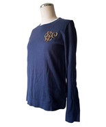 J Crew Teddie Navy Sweater Sequined Heart Crew Neck Long Sleeve Cotton-W... - $903.42 MXN