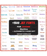 Machine Embroidery Fonts for Janome +1500 – JEF Format – Instant Download. - $18.00