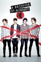 5 Seconds Of Summer ~ Red X ~ 24x36 Music Poster Clifford Hemmings Hood Irwin - £6.76 GBP