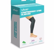 Knee Sleeves Vive 1 Pair Small Compression Leg Support Running, Basketba... - $9.99