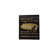 Vintage Matchbook Phil Lehr&#39;s Steakery San Francisco CA Unstruck Adverti... - $19.80