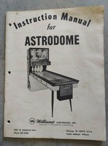 Williams Astrodome Instruction Manual Original  - £23.38 GBP