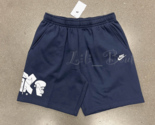 NWT Nike DQ4659-410 Men Sportswear Club Fleece Shorts Standard Fit Navy ... - £23.88 GBP