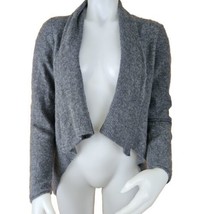 Emma Ivy Cashmere Sweater Womens L Open Front Cardigan Gray Heather Shaw... - £20.32 GBP