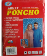 Lightweight Poncho 100% Vinyl No Sleeves Snap Closure Rain Men/Women 2 C... - £6.17 GBP