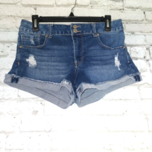 Altar&#39;d State Shorts Womens 27 Blue Denim Distressed Pockets Cuffed Cut Off - $19.95