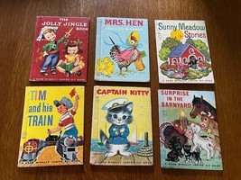 Vintage Lot of Small Rand McNally Junior Elf CAPTAIN KITTY Mrs. Hen Goes to Mark - £18.48 GBP