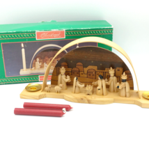 HOUSE OF LLOYD wood arch Bethlehem Nativity Candle Holder - Christmas decor - $18.00