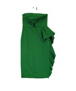 NWT ASOS Green Bandeau Keyhole Ruffle Strapless Sheath Dress, Women&#39;s 8 ... - $57.44 CAD