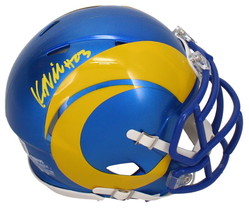 Kyren Williams Autographed (Yellow Ink) Rams Mini Speed Helmet Beckett - $109.00