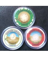 (3) Bayside CASINO CHIPs - Oak Harbor, Washington - Sample Set - $16.95