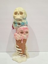 Halloween SUMMERWEEN Ice Cream Skulls Skeleton Hands Figurine Statue 14.5&quot; - $45.53