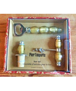 Pier 1 Imports Bar Set NIB Cork Screw Bottle Stopper Bottle Opener 3 Pc Set - $15.00