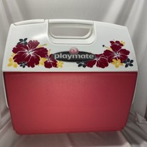 Igloo Playmate Elite Hibiscus Pink Flower Limited Designer Rare 16qt Push Button - £32.47 GBP