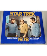 VINTAGE 1978 Star Trek Stardate Calendar William Shatner Leonard Nimoy - £11.64 GBP